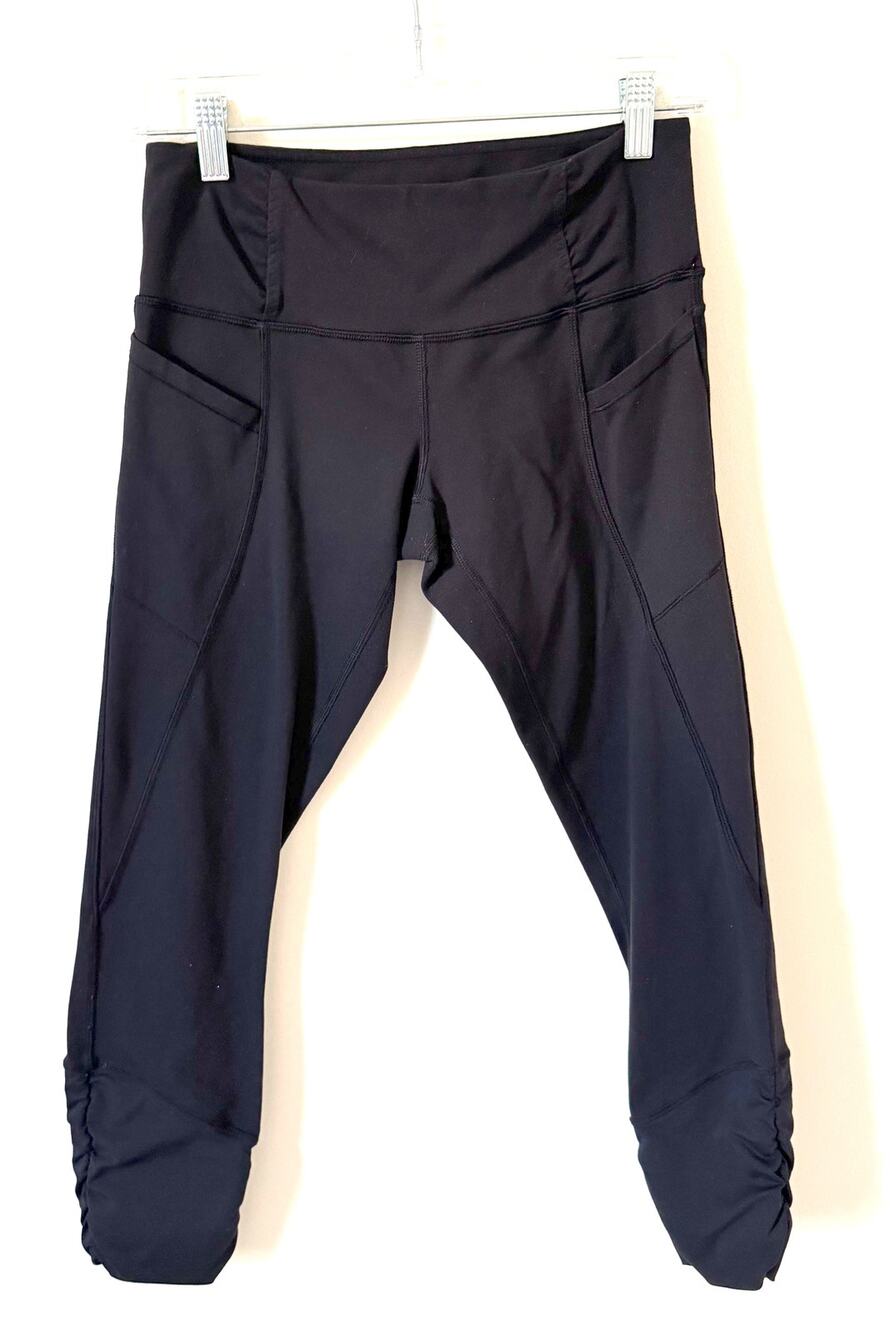 Lululemon Athletica 27" Scrunch Workout Yoga Leggings Black Size 6